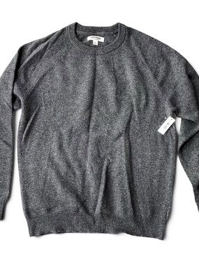 Goodthreads 100% Lambs Wool Charcoal Sweater Large Pullover